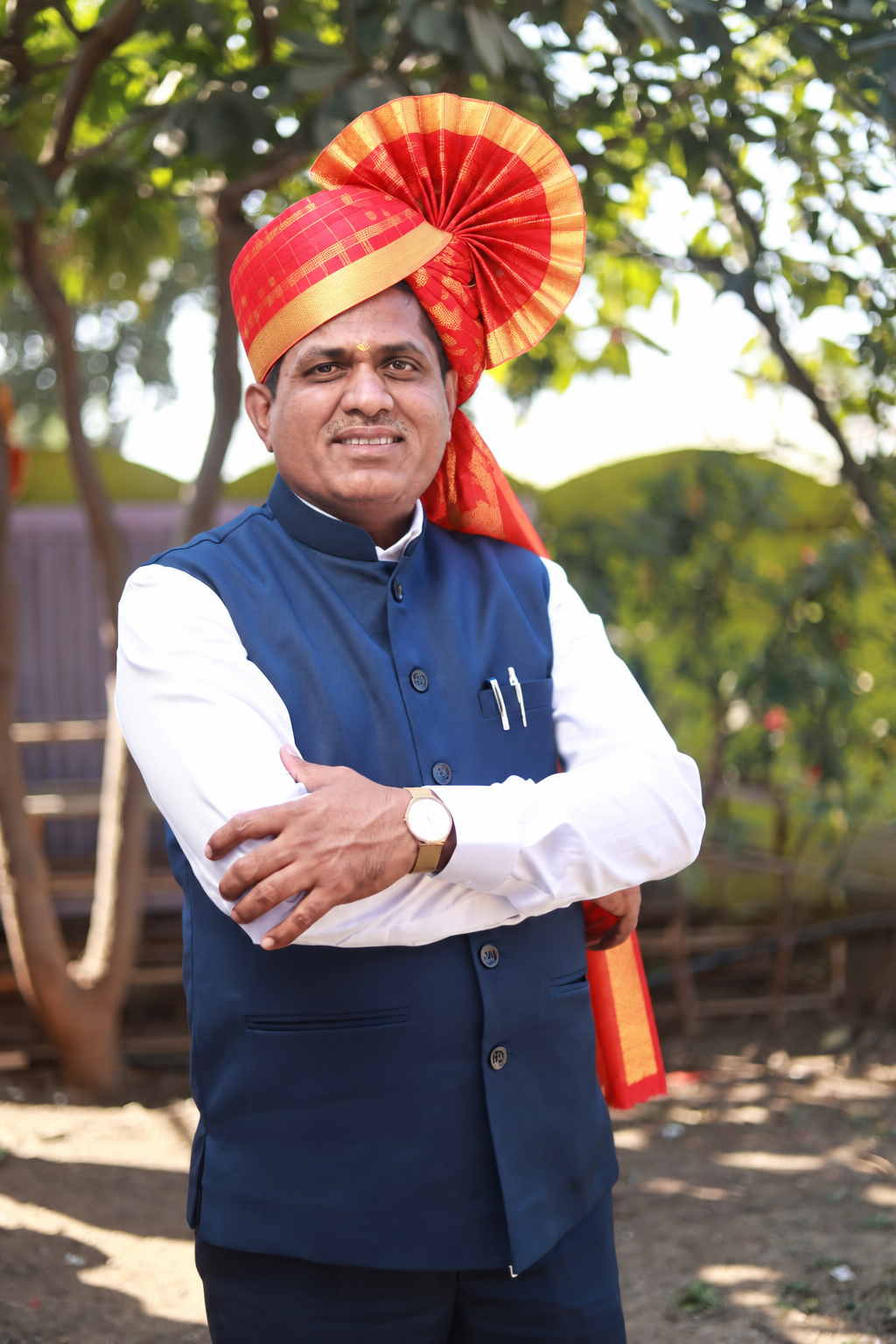 अ